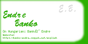 endre banko business card